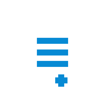 The image displays a digital graphic of a medical appointment card with a blue cross symbolizing healthcare services, set against a white background with a black border.
